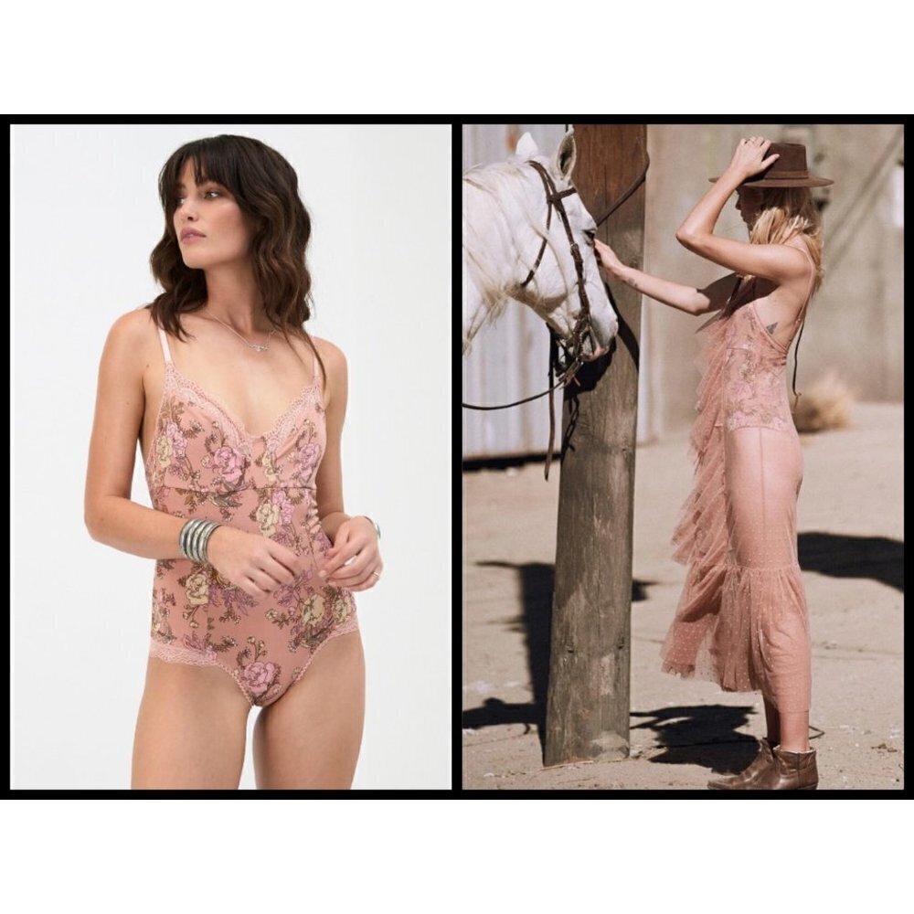 💕SPELL & THE GYPSY💕 Rosa Bodysuit Blush Medium M NWT
